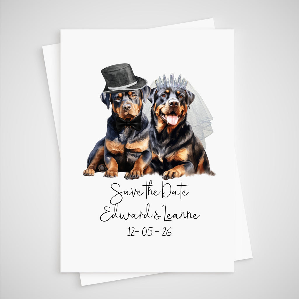 Personalized Dog Wedding Save the Date Card