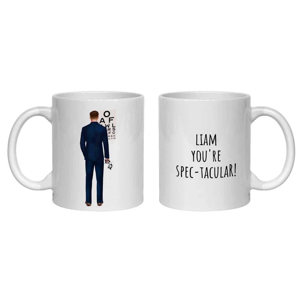 Personalised Optician Mug – spectacular gift for dad, brother, son. Retirement, congratulations