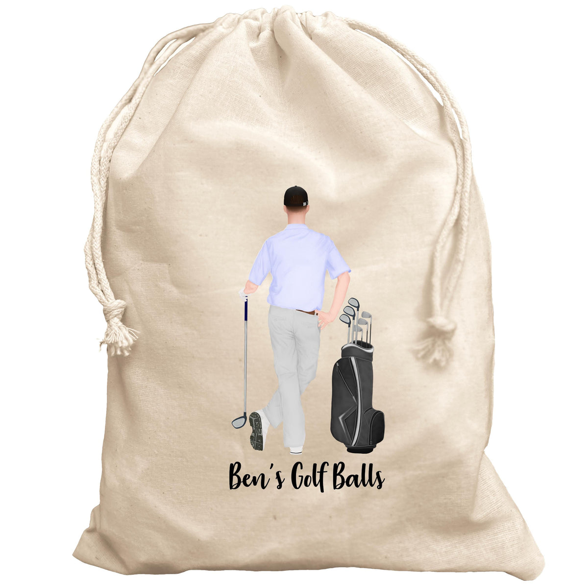 Golf Ball & Tee Bag for Golfer Gift Set Personalised for him