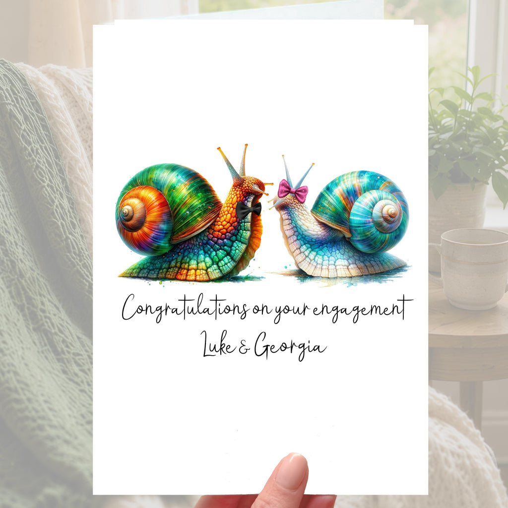 Snail Engagement Card Personalised