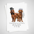 Irish Setter Wedding Card Personalised Bride & Groom Dog