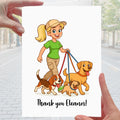 Dog Walker Card personalised thank you pet sitter