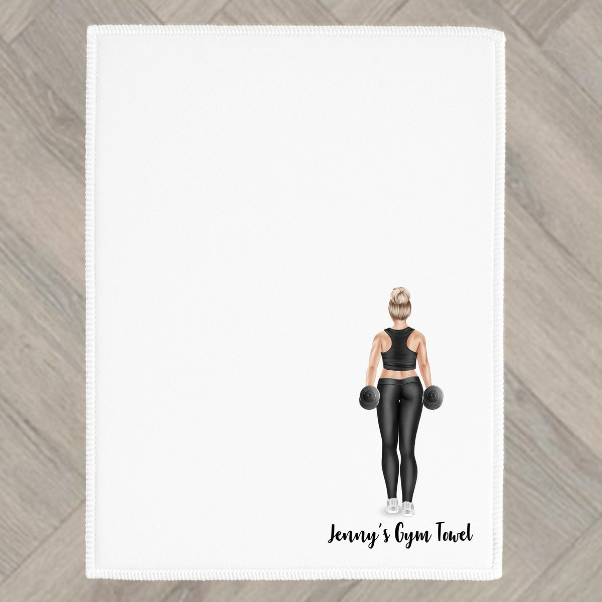 Gym Towel Personalised fitness exercise Woman Present Gift