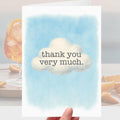 thank you card cloud thanks gratitude