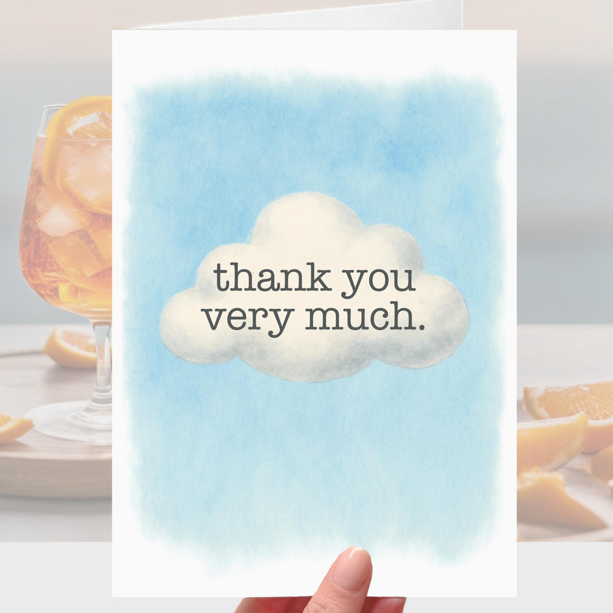 thank you card cloud thanks gratitude
