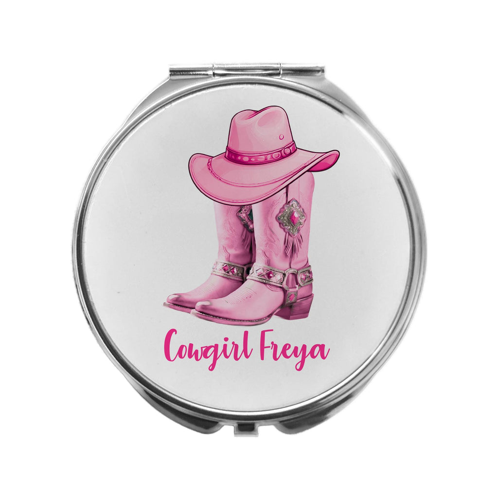 Cowgirl Mirror Compact Personalised Cowboy