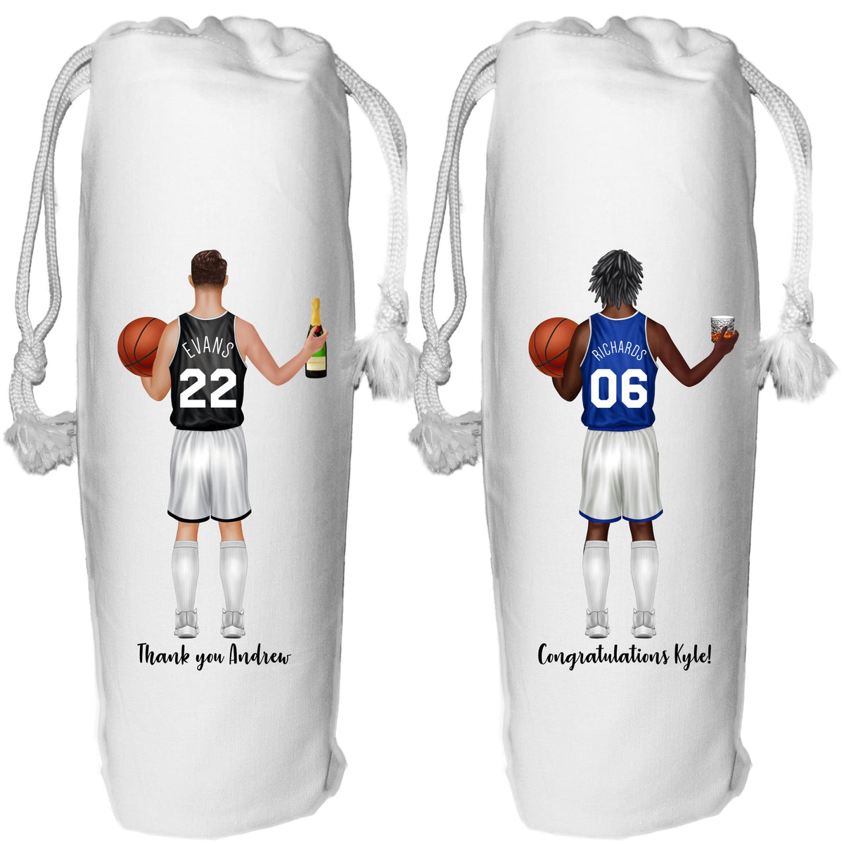 Basketball Gift Wine Bag Personalised  for him