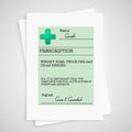 Prescription Card for Whisky Personalised Get Well Soon