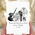 Wedding Band Thank you Card Personalised Musician Group Guitarist