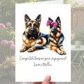 Alsatian Dog Engagement Card Personalised German Shepherd