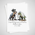 Dinosaur Wedding Card Personalised Bride & Groom jurassic