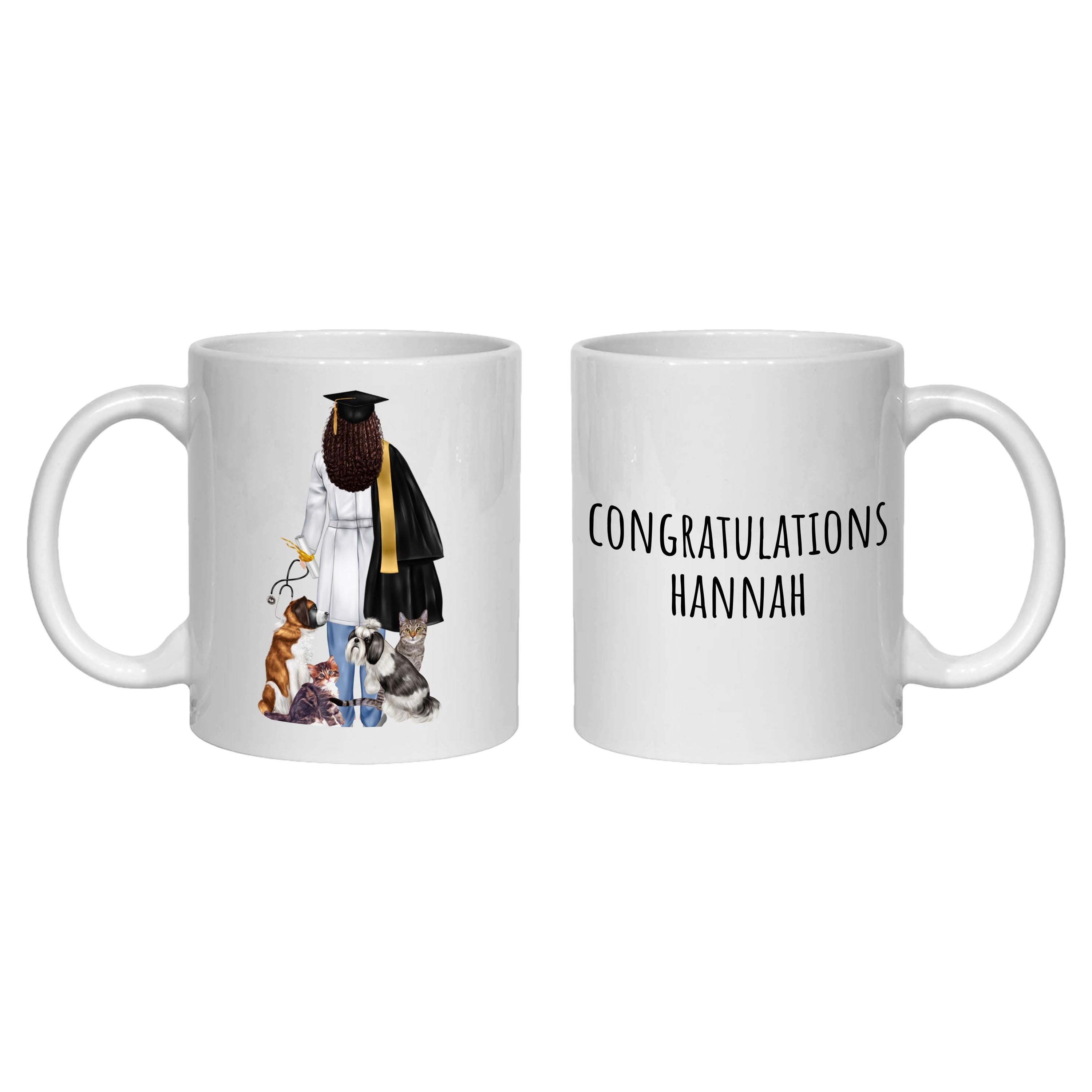 Graduation Vet Mug Personalised Congratulations Veterinarian Nurse Animal Doctor Graduate Degree