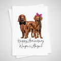 Irish Setter Anniversary Card Personalised Dog