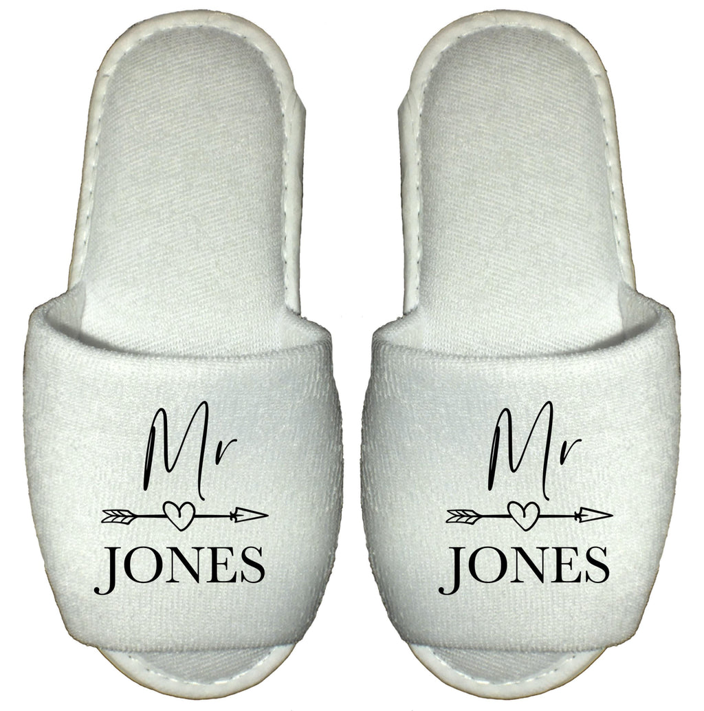 Personalised Mr Mrs Spa Slippers Wedding Gift Honeymoon