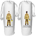 Firefighter Wine Bag Personalised for Female - Firewoman Thank you Appreciation gift retirement new job