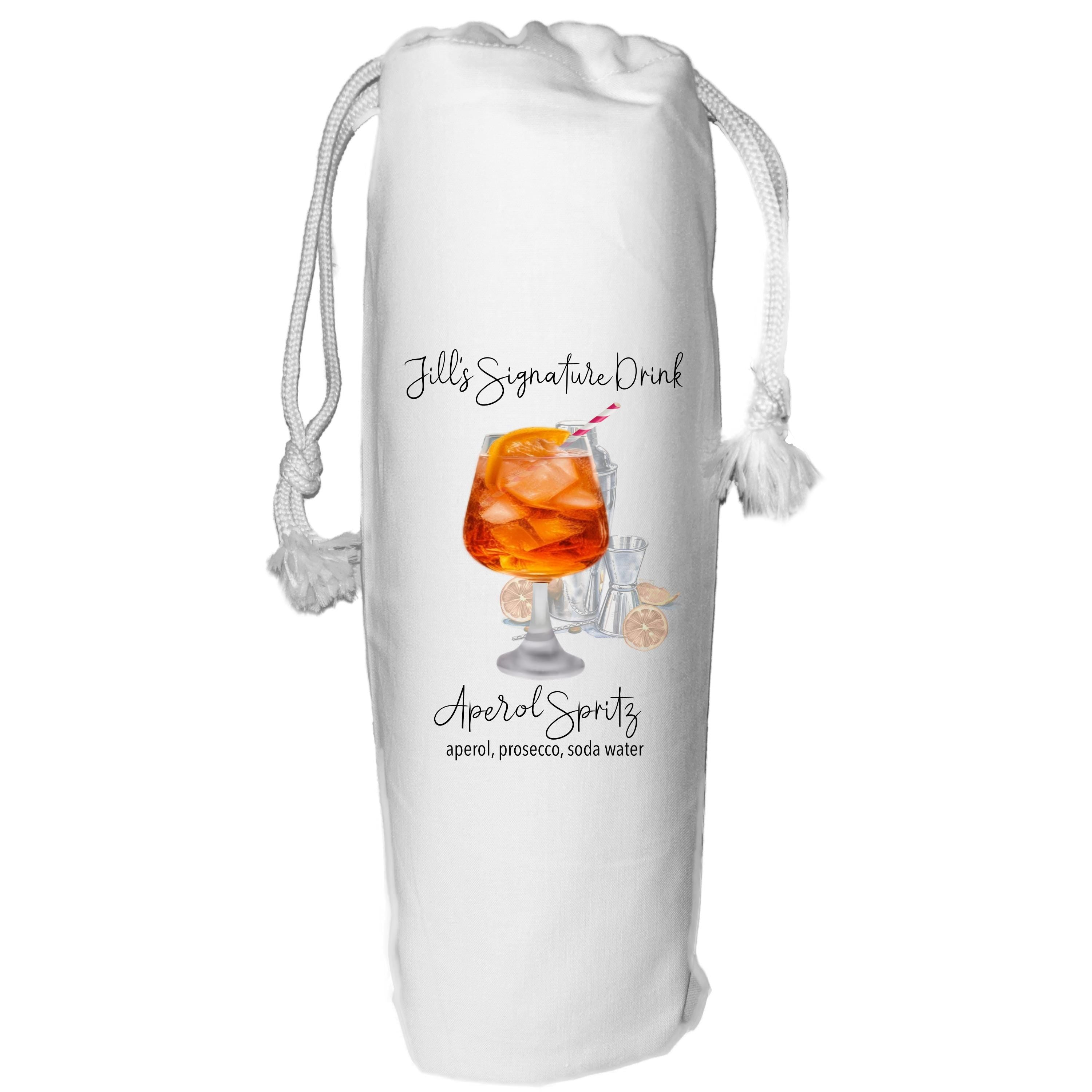 Personalised Aperol Spritz Wine Gift Bag