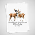 Deer Wedding Card Personalised Bride & Groom