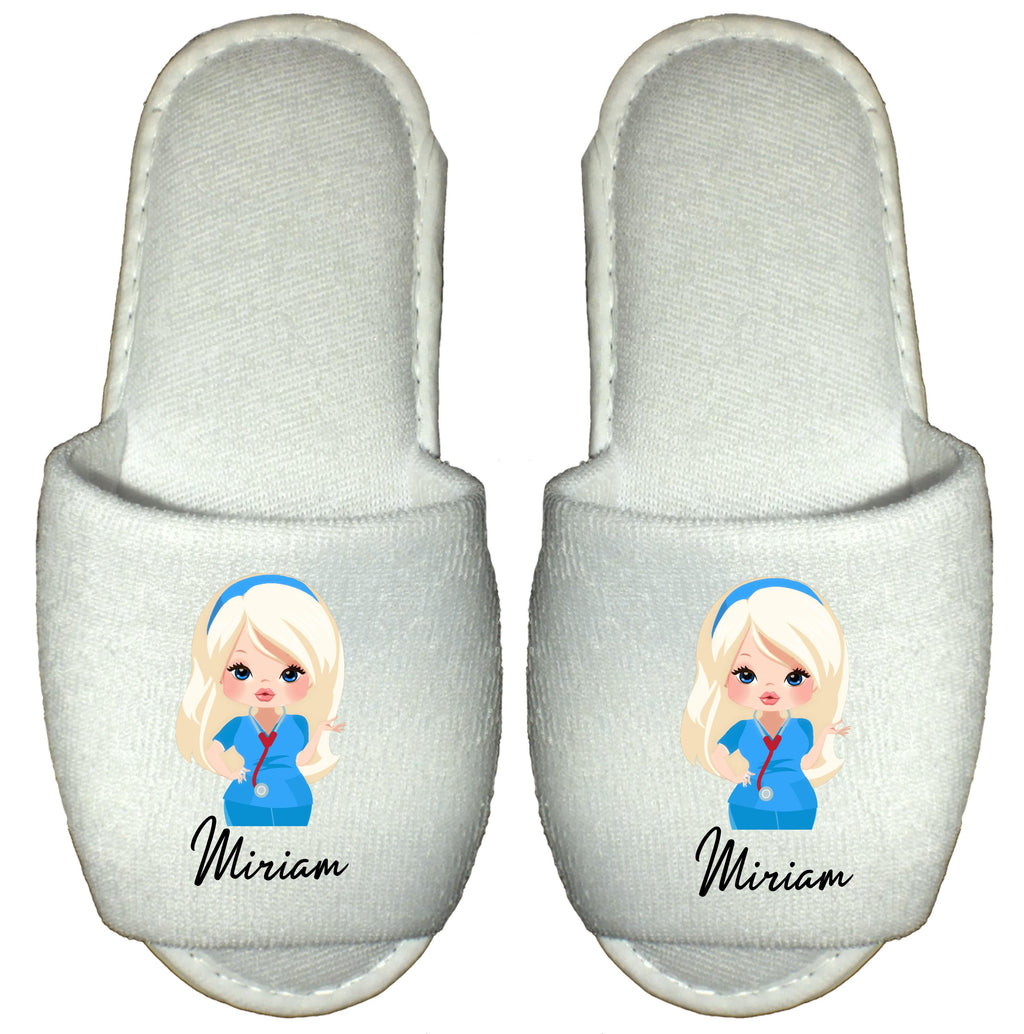 Nurse Spa Slippers Personalised  gift for nurse carer midwife healthcare worker
