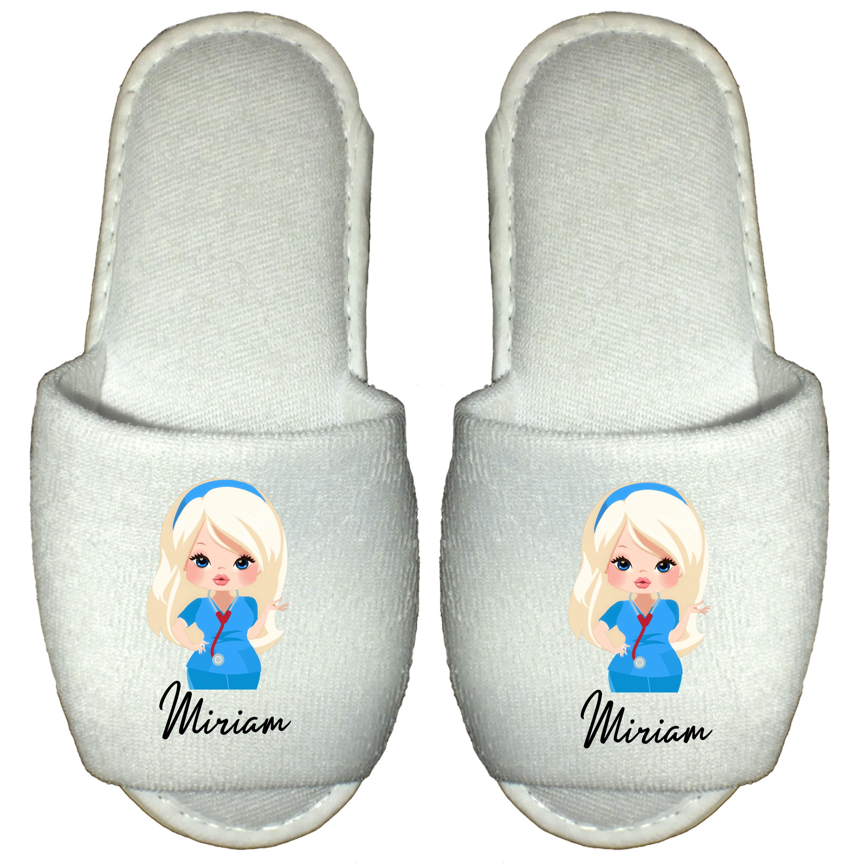 Nurse Spa Slippers Personalised  gift for nurse carer midwife healthcare worker