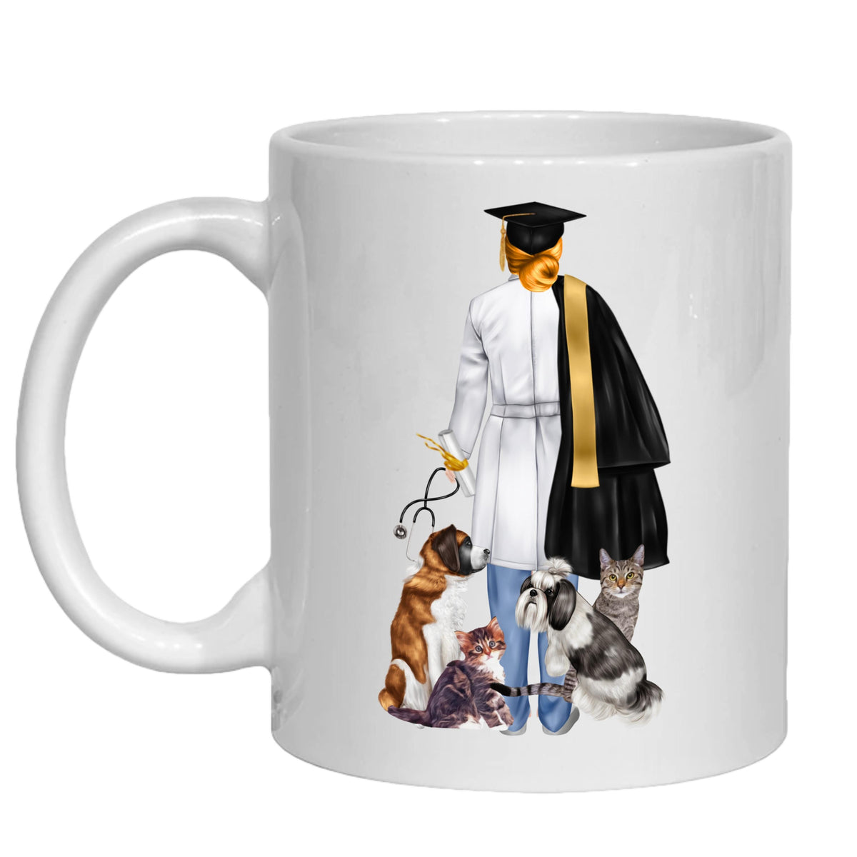 Graduation Vet Mug Personalised Congratulations Veterinarian Nurse Animal Doctor Graduate Degree