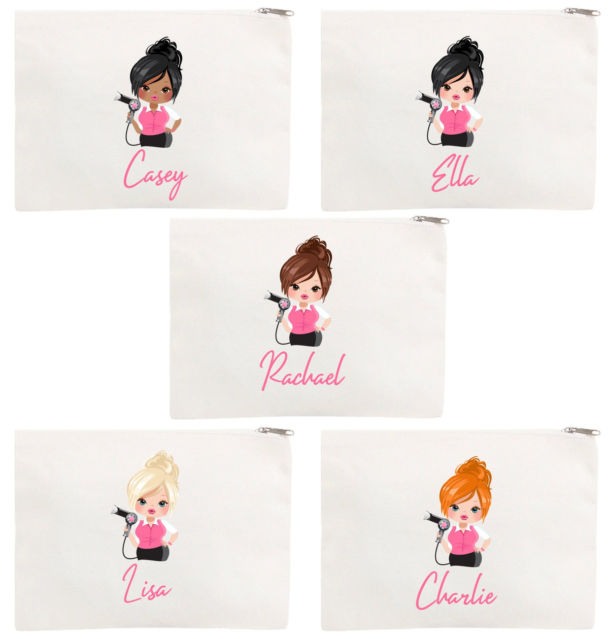 Hairdresser Bag Personalised hairbands hairgrips hair stylist clips gift cosmetics