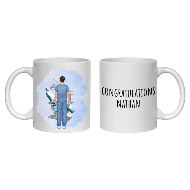 Dentist Mug Personalised Congratulations Gift for him - orthodontist, dental nurse, hygeinist (Copy)