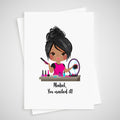 manicurist Congratulations Card personalised for beautician nail tech
