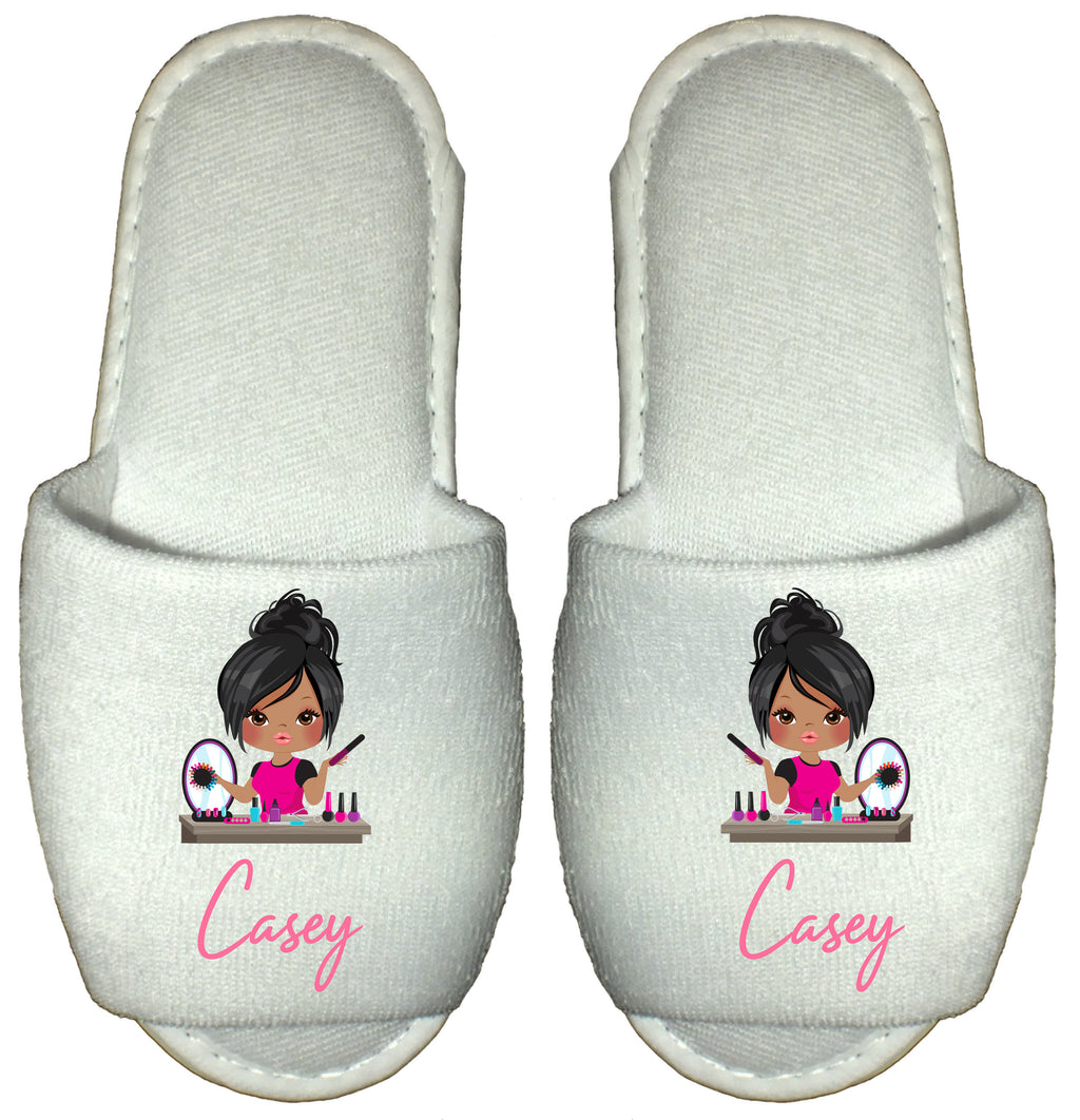 Beautician Spa Slippers Personalised Manicurist Gift Nail Tech