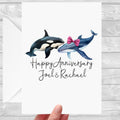 Whale Anniversary Card Personalised