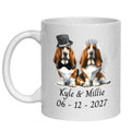 Bassett Hound Wedding Personalised Mug Dogs Gift