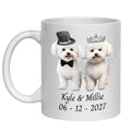 Bichon Frise Wedding Personalised Mug Dogs Gift