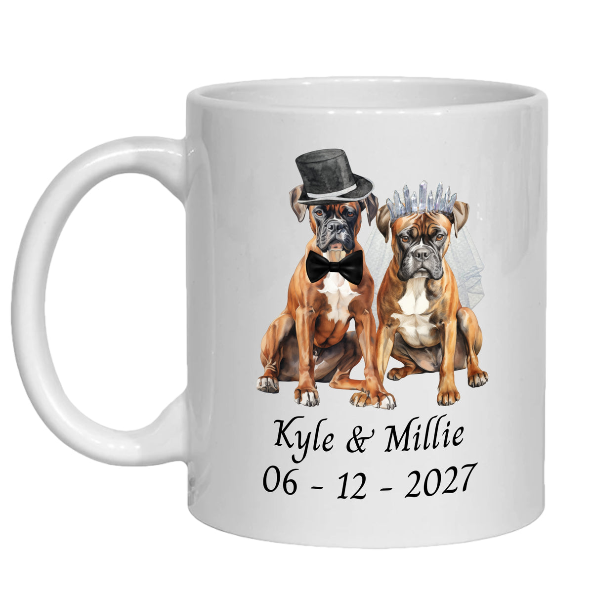 Boxer Wedding Personalised Mug Dogs Gift