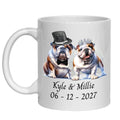 British Bulldog Wedding Personalised Mug Dogs Gift
