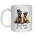 Bull Mastif Wedding Personalised Mug Dogs Gift