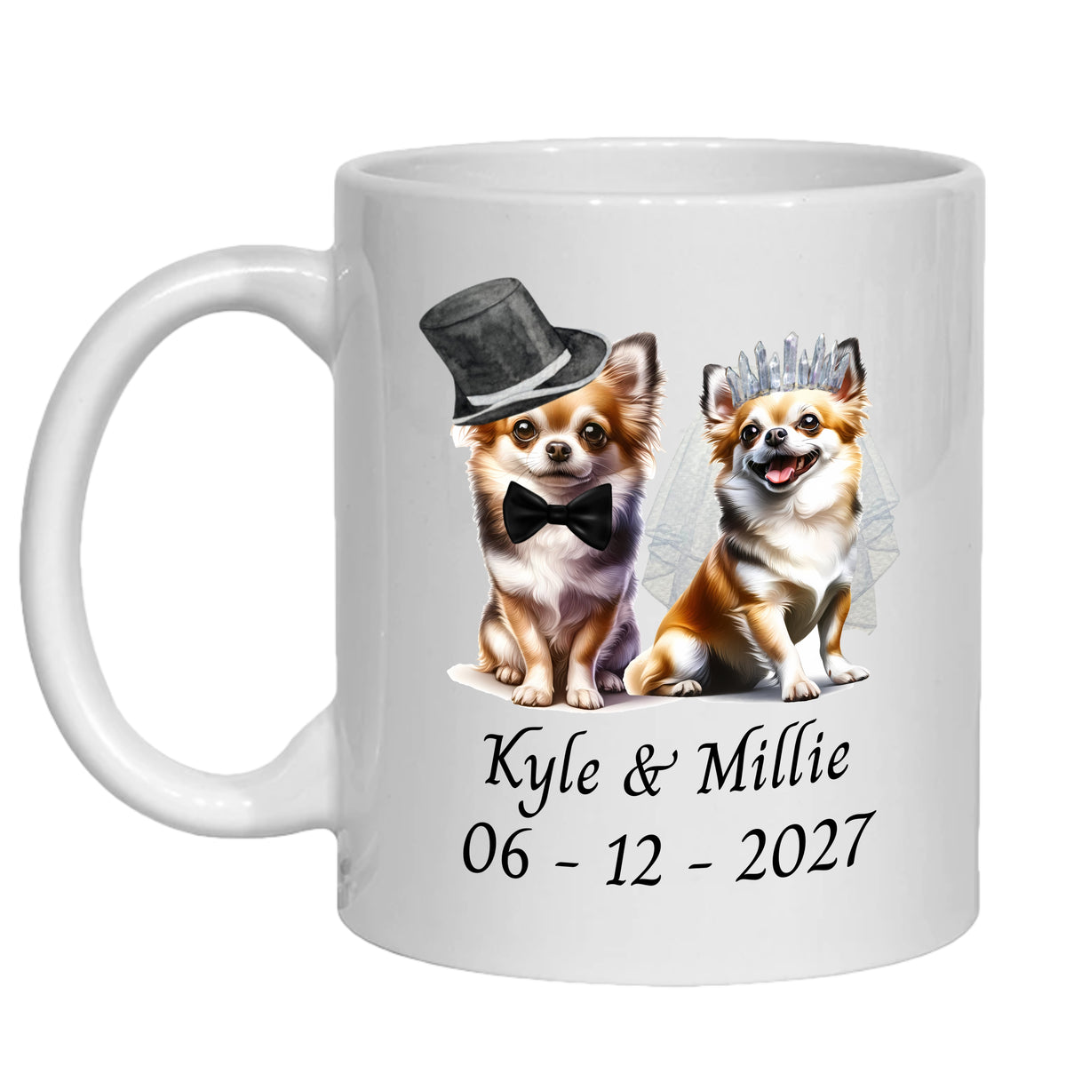 Chihuahua Wedding Personalised Mug Dogs Gift