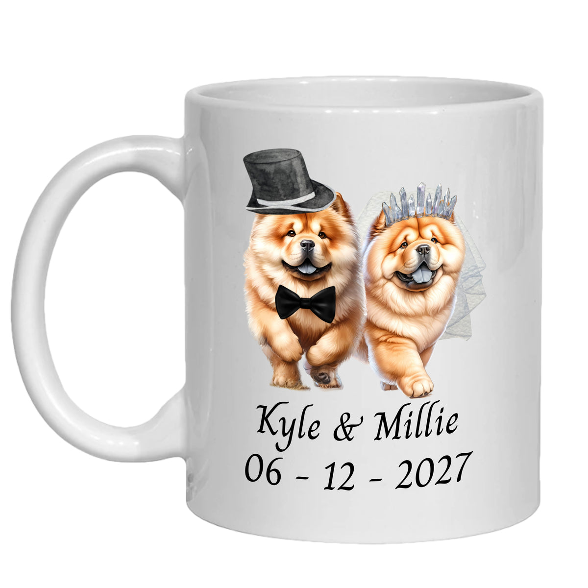 Chow Chow Wedding Personalised Mug Dogs Gift