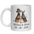 Doberman Wedding Personalised Mug Dogs Gift