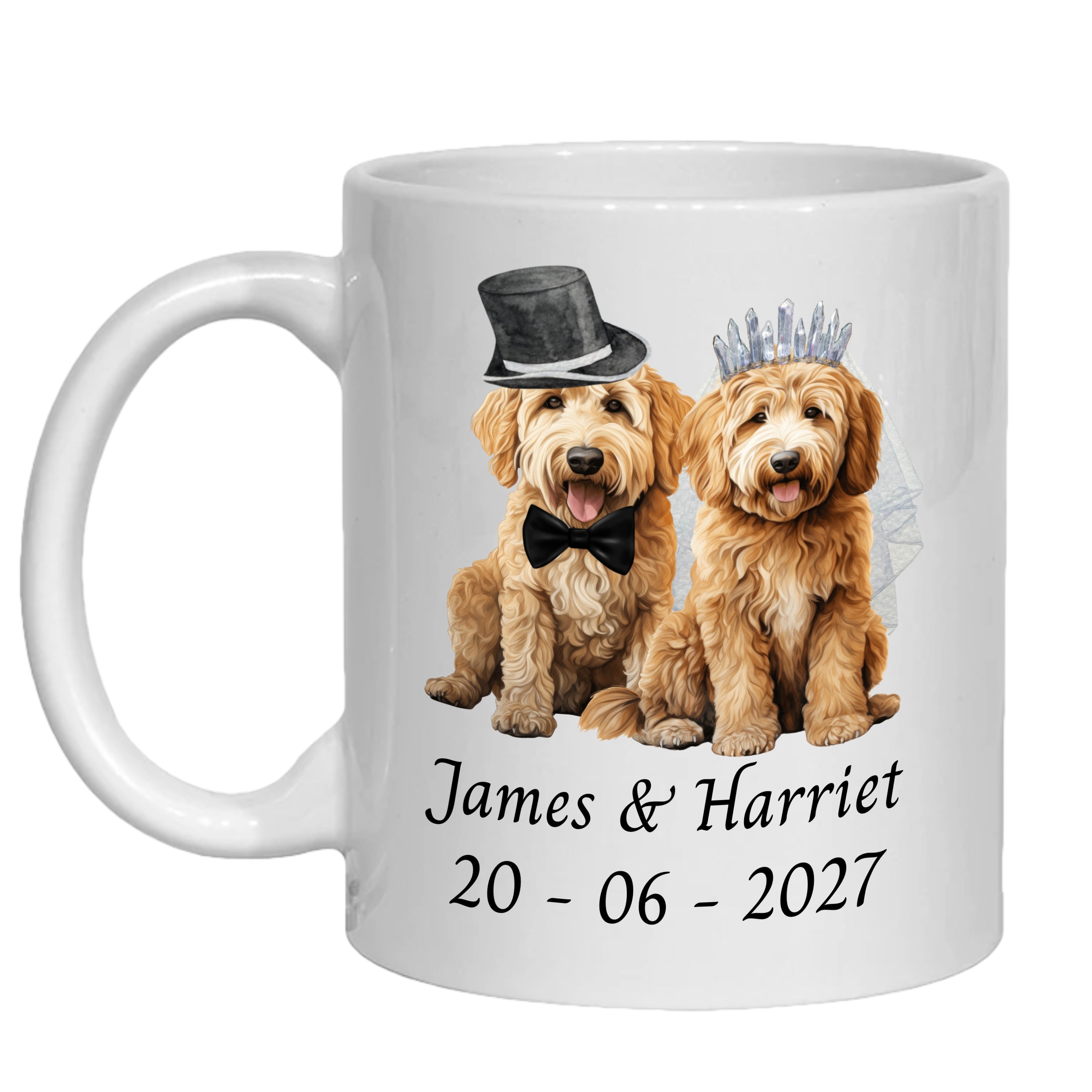 Golden Labradoodle Wedding Personalised Mug Dogs Gift