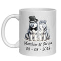 Husky Wedding Personalised Mug Dogs Gift