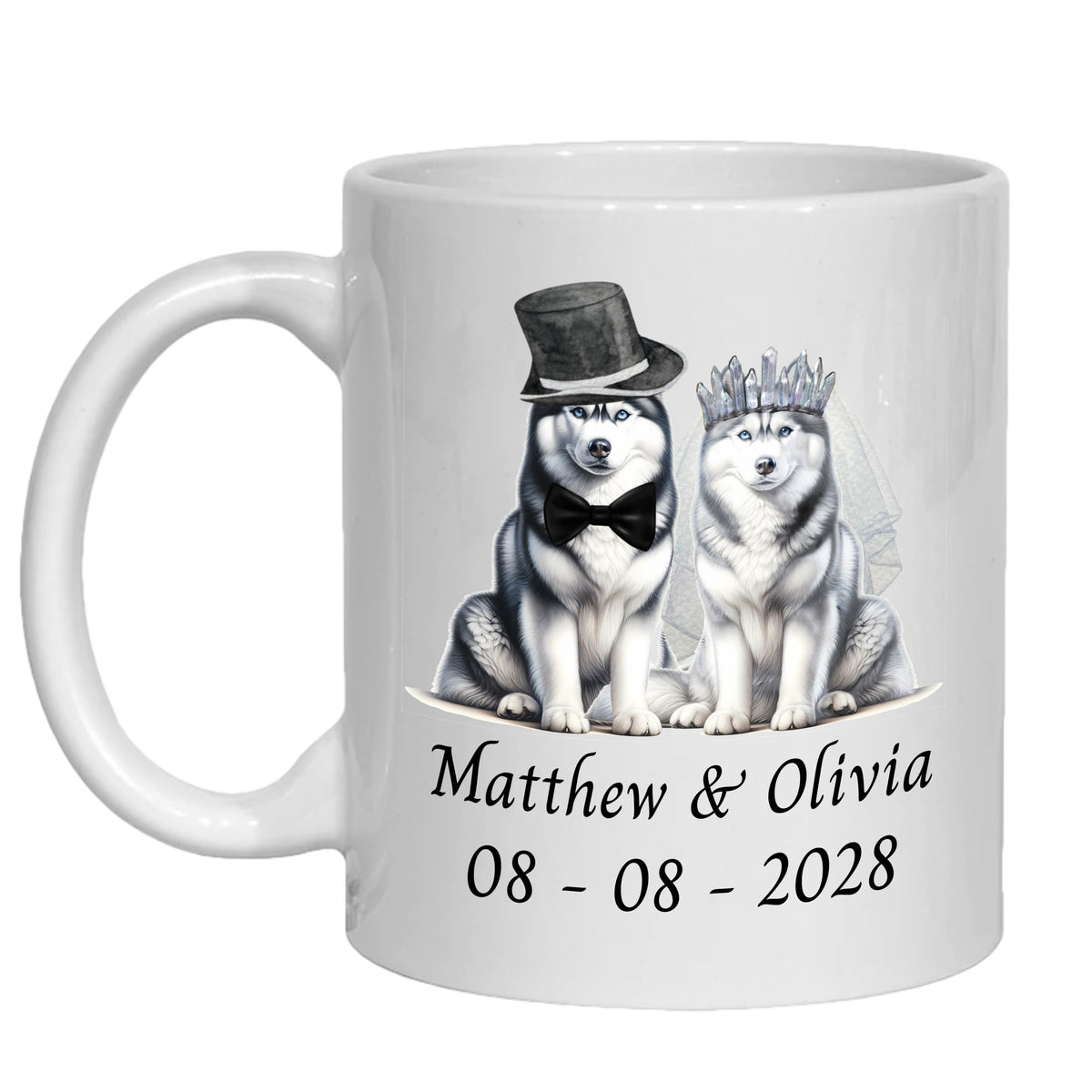 Husky Wedding Personalised Mug Dogs Gift