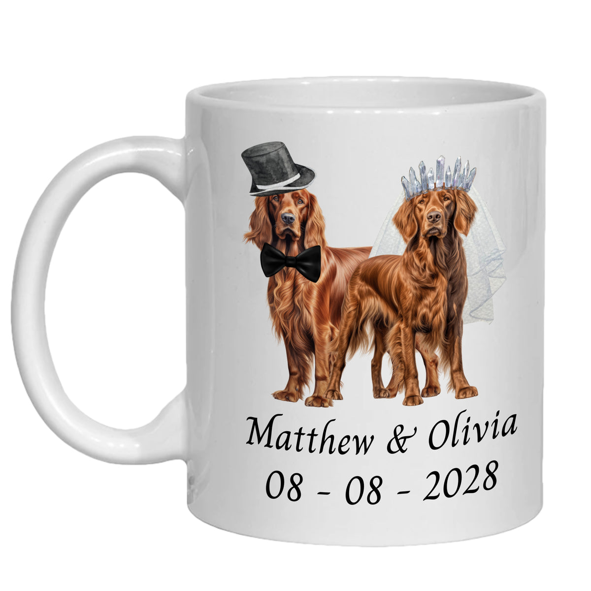 Irish Setter Wedding Personalised Mug Dogs Gift