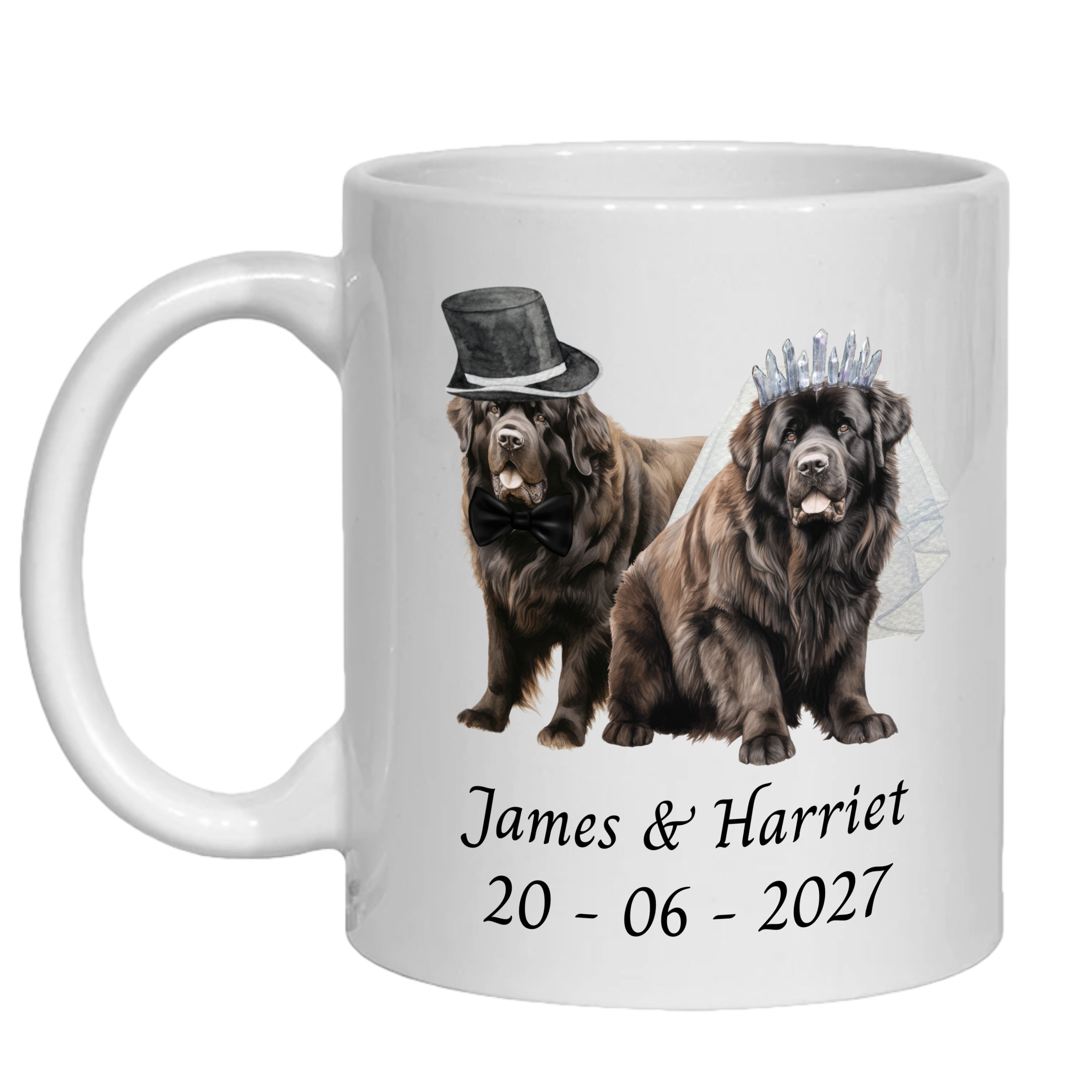 Newfoundland Wedding Personalised Mug Dogs Gift