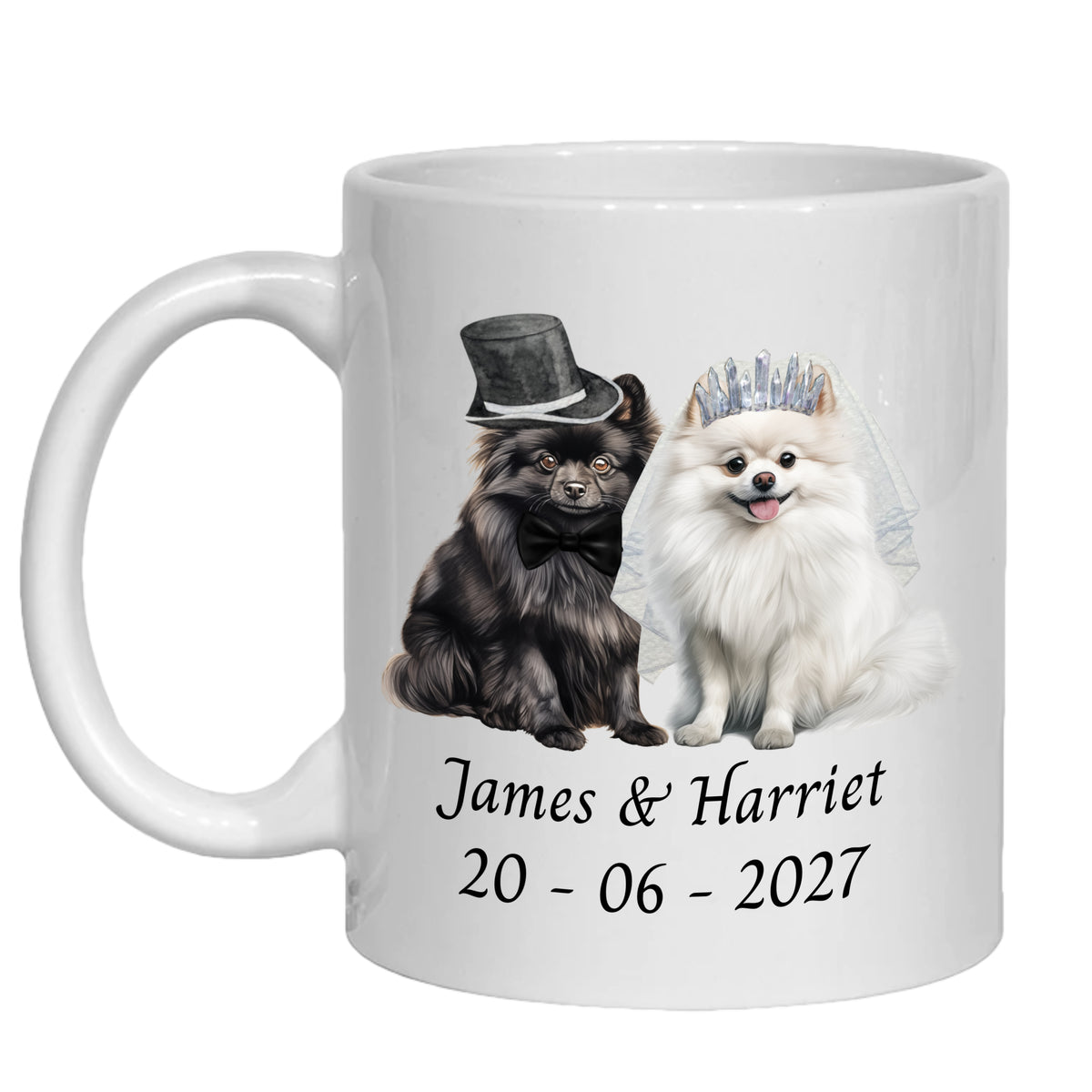 Pomeranian Wedding Personalised Mug Dogs Gift