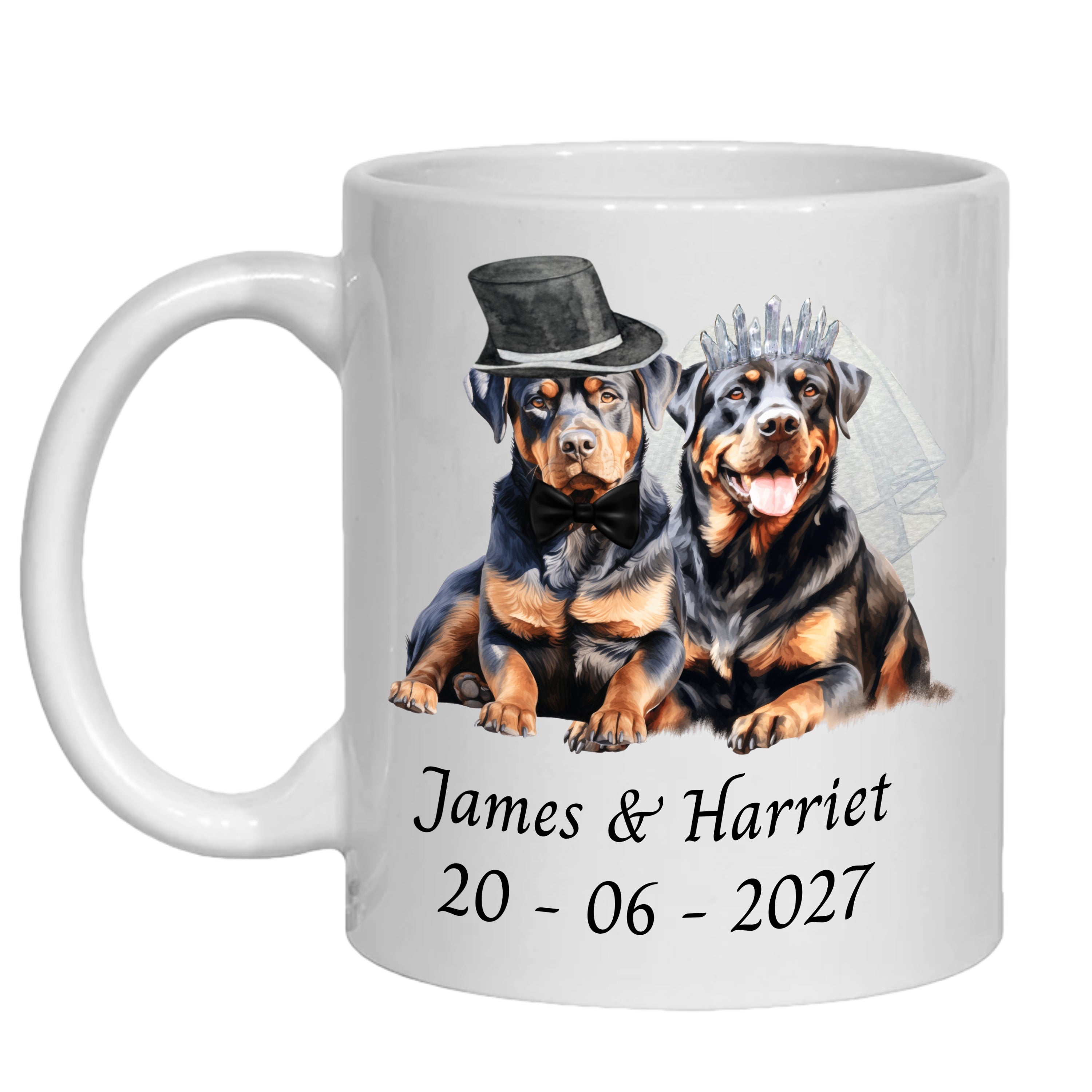 Rottweiler Wedding Personalised Mug Dogs Gift