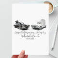 Personalised Wedding Card American Muscle Car Vintage Bride Groom