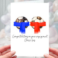 Football Engagement Card Personalised Soccer Scarf