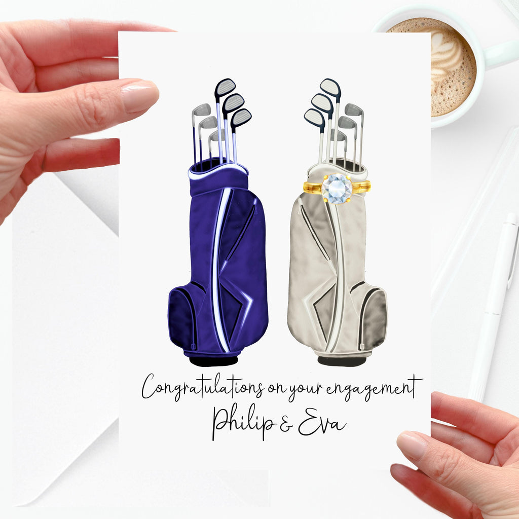 Golf Engagement Card Personalised