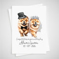 Chow Chow Wedding Card Personalised Dog Bride & Groom