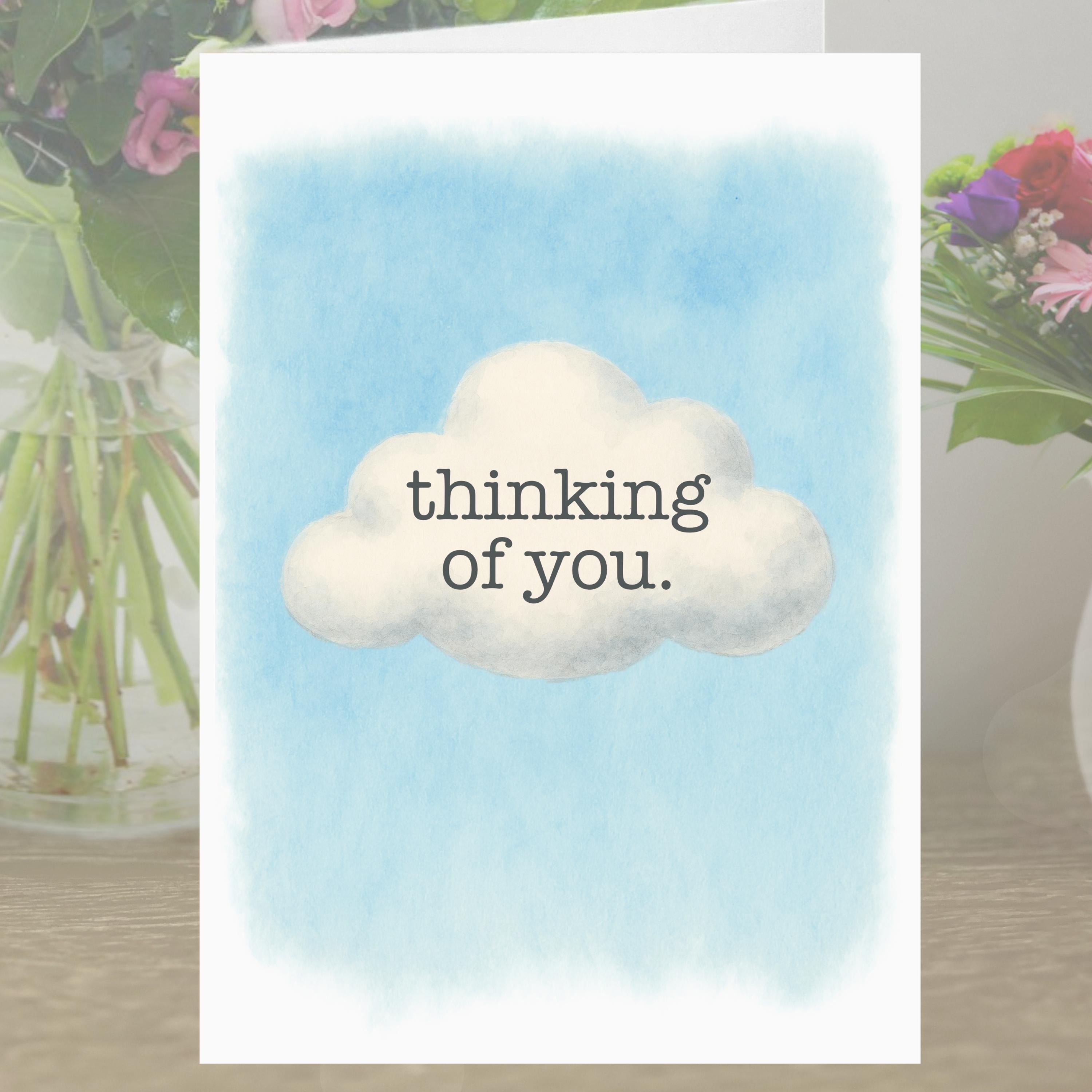 Thinking of you Sympathy Card Cloud Grief Mourning Bereavement