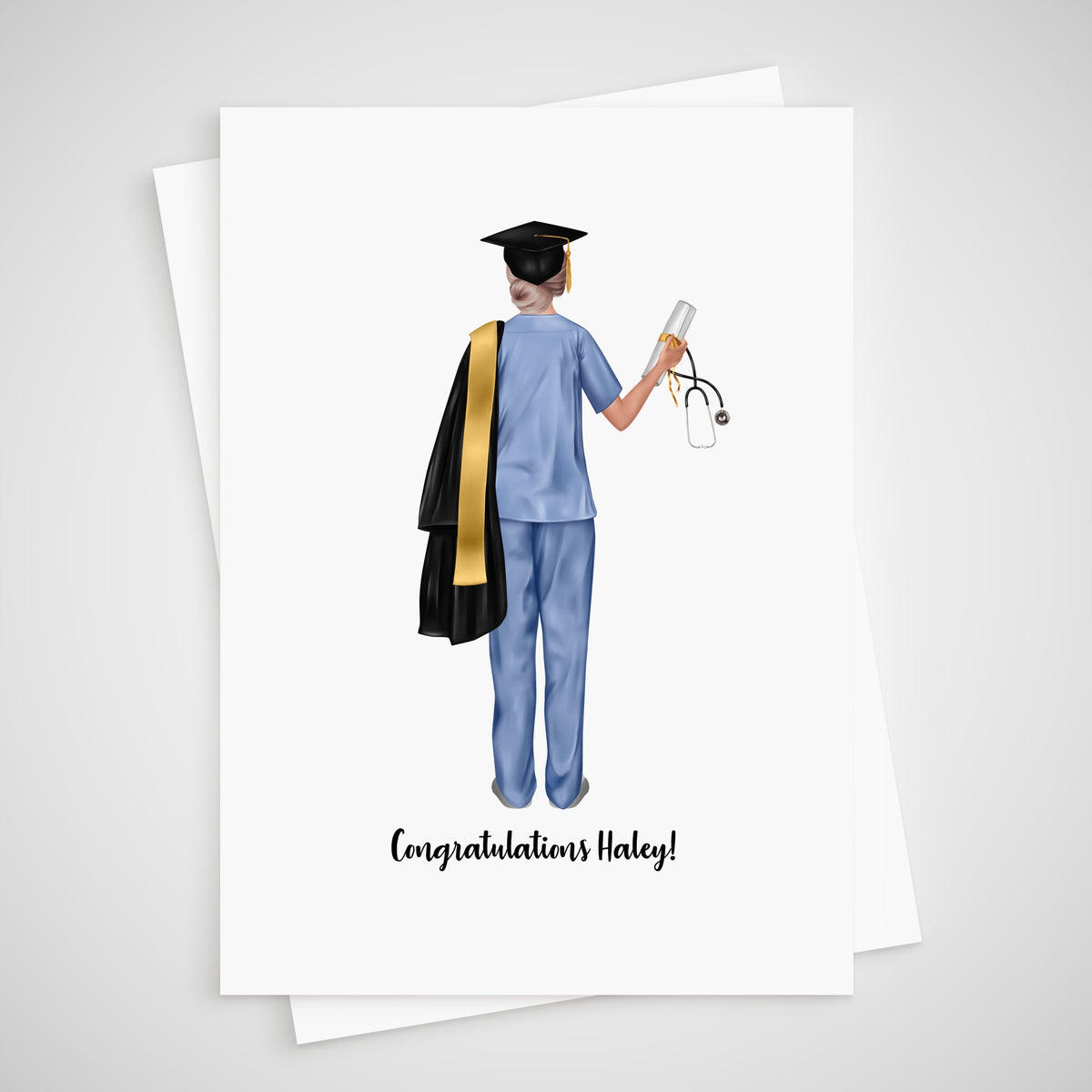 Graduation Nurse Card Personalised Congratulations Graduate
